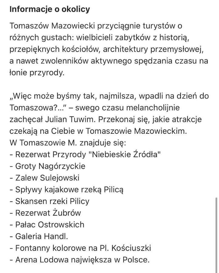 Ferienwohnung Europa22 Superior Tomaszów Mazowiecki Exterior foto